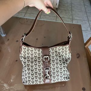 Brown Michael Michael Kors logo shoulder bag with multiple compartments